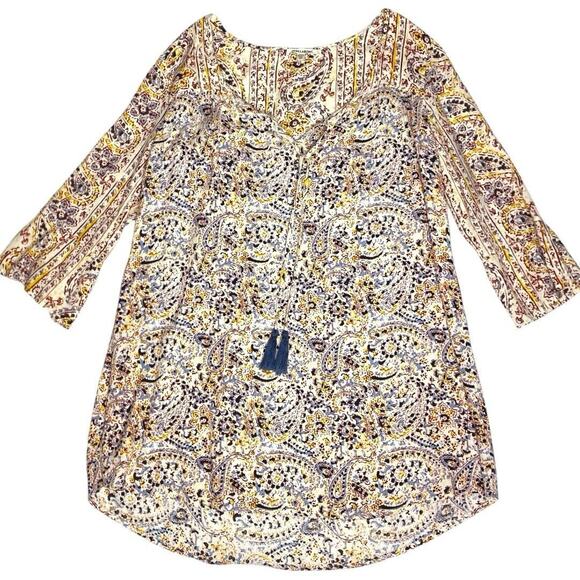 Billabong Take Me Away Tunic Dress Womens Sm Paisley Boho Chic Coastal Cowgirl - Picture 2 of 13